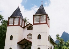 タヒチ　聖ファミーユ（ハアピティ）教会